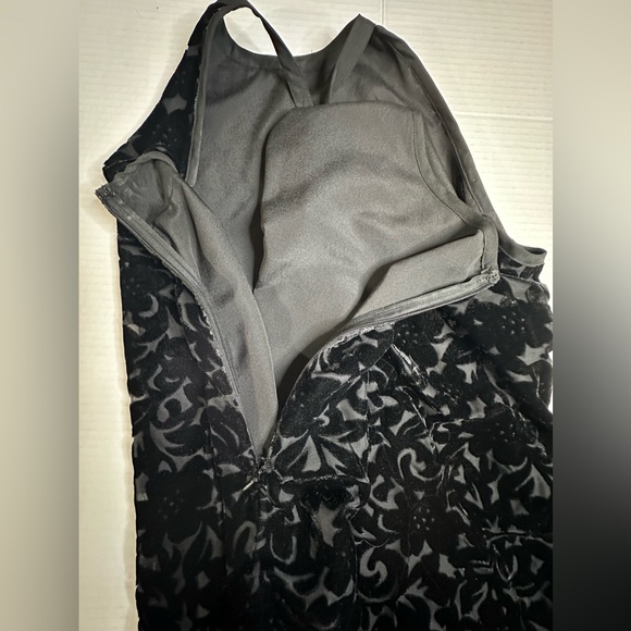 Brixon Ivy Black Velvet Floral Halter Tank Top With Button Neck Closure XL - Picture 8 of 9